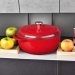 Lodge 7.5 Quart Enameled Dutch Oven in Red