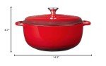 Lodge 7.5 Quart Enameled Dutch Oven in Red