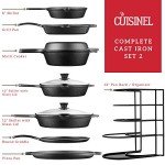 17-Piece Pre-Seasoned Cast Iron Cookware Set