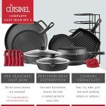17-Piece Pre-Seasoned Cast Iron Cookware Set