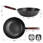 Leidawn 12.8" Carbon Steel Wok Set with Accessories