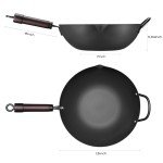 13 Inch Nonstick Carbon Steel Wok with Lid