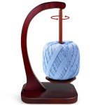Wooden Yarn Holder with Magnetic Twirling Mechanism
