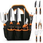 Durable Stainless Steel Gardening Tool Set with Tote