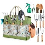 9-Piece Heavy-Duty Gardening Tool Set with Organizer