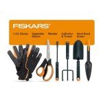 Fiskars 6-Piece Vegetable Garden Tool Set