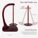 Wooden Yarn Holder with Magnetic Twirling Mechanism