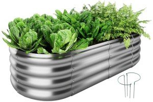Galvanized Raised Garden Bed Kit - 4x2x1ft