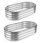 Galvanized Raised Garden Bed Planter Set of 2