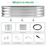 Galvanized Raised Garden Bed Planter Set of 2