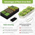 Large Fabric Garden Bed for Vegetables and Flowers