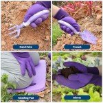 10-Piece Purple Gardening Tool Set with Tote