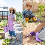 10-Piece Purple Gardening Tool Set with Tote