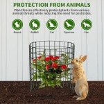 Animal-Proof Plant Cages - 12" Metal Mesh (10 Pack)