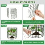 Animal-Proof Plant Cages - 12" Metal Mesh (10 Pack)