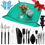 20-Piece Succulent Tool Set with Repotting Mat