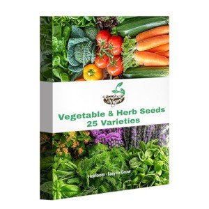 25 Heirloom Veggie & Herb Seed Collection Pack
