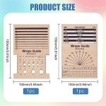 Wooden Knitting Needle Gauge and Yarn Wrap Guide