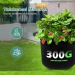 WTREE 5-Pack Heavy Duty Grow Bags for Plants