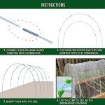 MAXPACE DIY Greenhouse Hoops - 50pcs Rust-Free Support