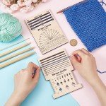 Wooden Knitting Needle Gauge and Yarn Wrap Guide