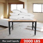 WORKPRO 48" Adjustable Heavy-Duty Workbench with Outlets