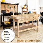 Olympia Tools 60-Inch Rubberwood Workbench with Drawers