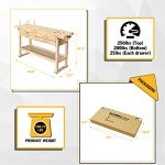 Olympia Tools 60-Inch Rubberwood Workbench with Drawers