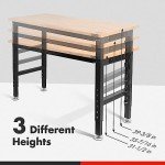 WORKPRO 48" Adjustable Heavy-Duty Workbench with Outlets