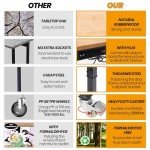 Heavy-Duty 60" Adjustable Work Bench with Wheels