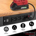 OLBRUS 48" Adjustable Heavy-Duty Workbench with Outlet