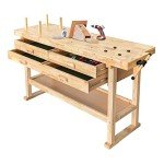 Olympia Tools 60-Inch Rubberwood Workbench with Drawers