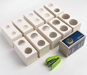 1000 Pcs Assorted Coin Holders with Stapler
