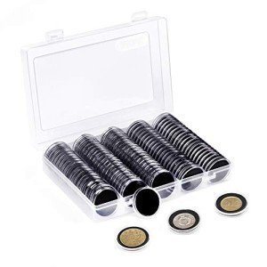 100 Coin Capsules with Storage Box for Collectors