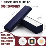 8-Pack Coin Storage Boxes for Collectors (Blue)