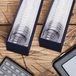 8-Pack Coin Storage Boxes for Collectors (Blue)