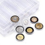 100 Coin Capsules with Storage Box for Collectors