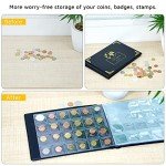 Earth Pattern Coin Collection Organizer Album, 300 Pockets