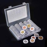 30mm Coin Capsules with Organizer Box – 100 Pieces