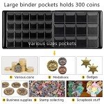 Earth Pattern Coin Collection Organizer Album, 300 Pockets