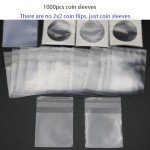 Coin Flip Sleeves - 1000 Pack, No Stapler Needed