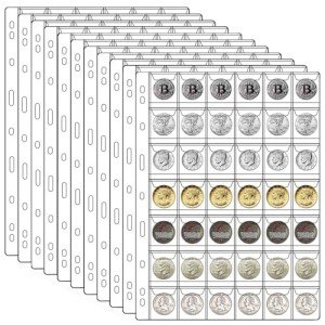 462-Pocket Coin Binder Pages for Collectors