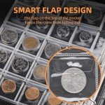 Fireproof Coin Collection Album with 300 Pockets