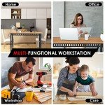 OLBRUS 48" Adjustable Heavy-Duty Workbench with Outlet