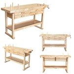 Olympia Tools 60-Inch Rubberwood Workbench with Drawers