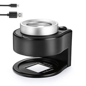 30X Rechargeable Coin Magnifier with 6 Lights