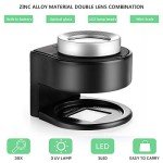 30X Rechargeable Coin Magnifier with 6 Lights