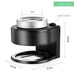 30X Rechargeable Coin Magnifier with 6 Lights