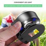 30X Rechargeable Coin Magnifier with 6 Lights