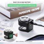 30X Rechargeable Coin Magnifier with 6 Lights